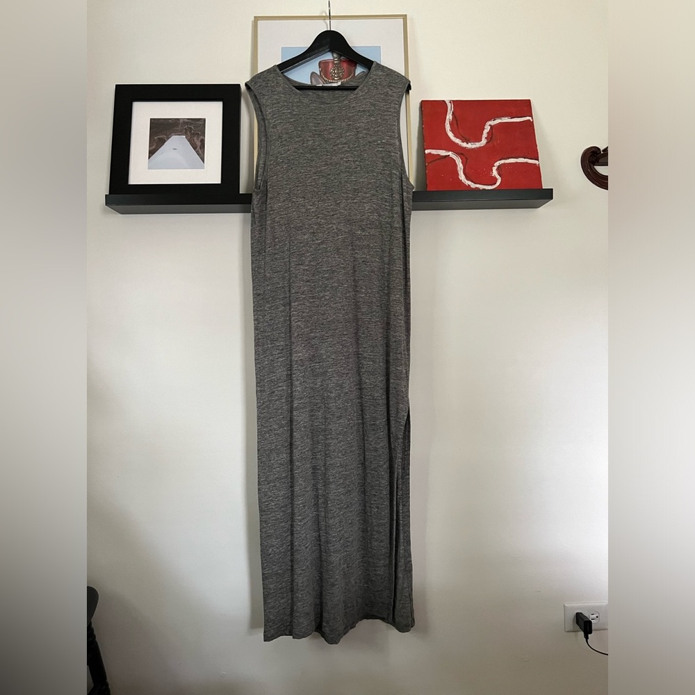 Alexander Wang 100% linen gray summer maxi dress